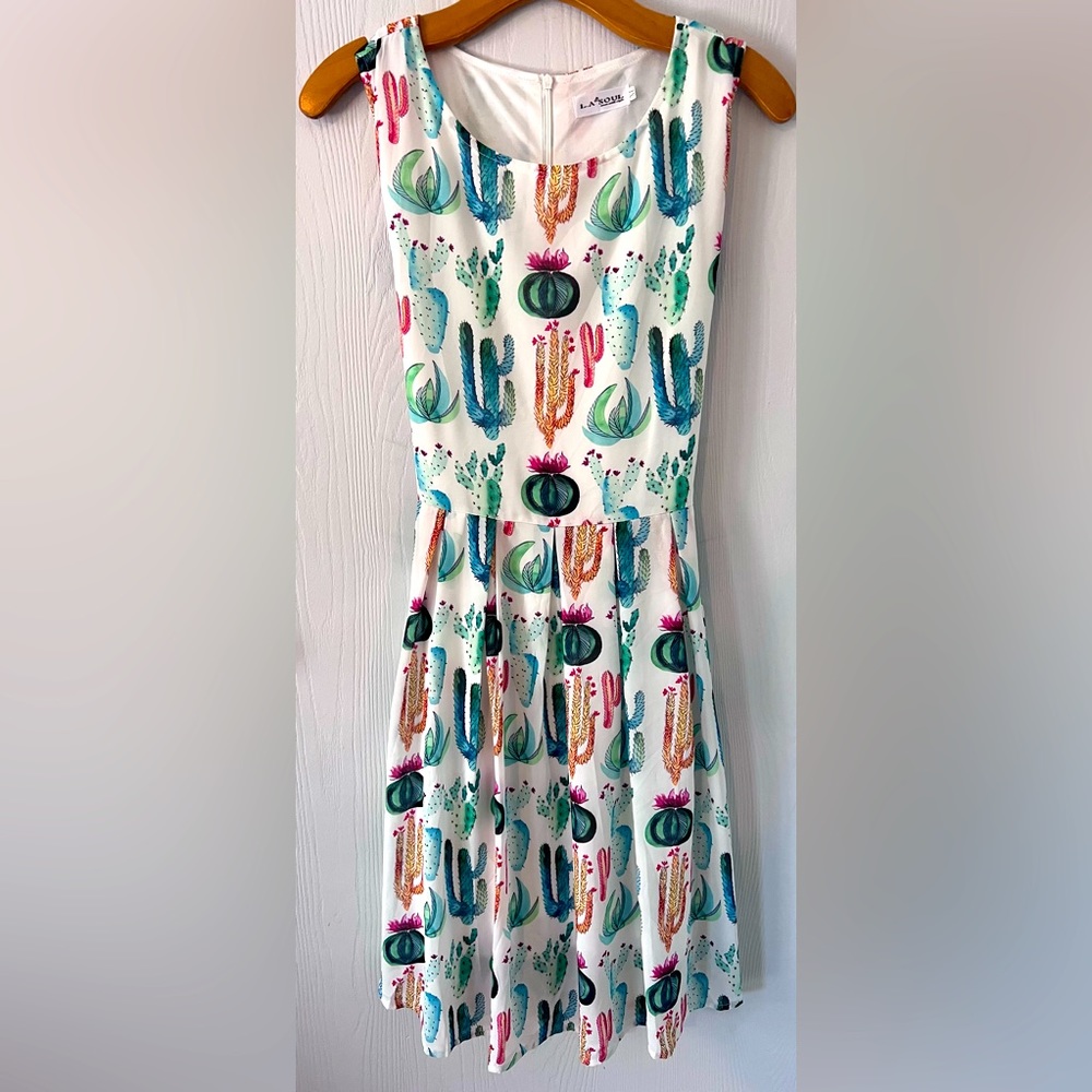 LA SOUL Cactus Print Dress Size XL